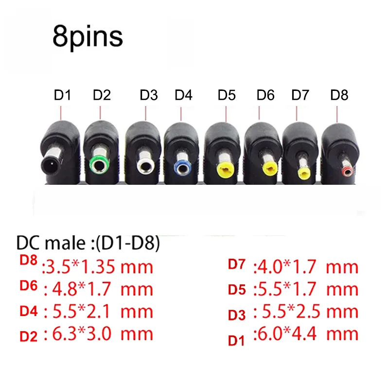 Universal Laptop DC Power Supply Adapter Connector Plug AC DC Jack Charger Power Adapter Conversion plug right angle