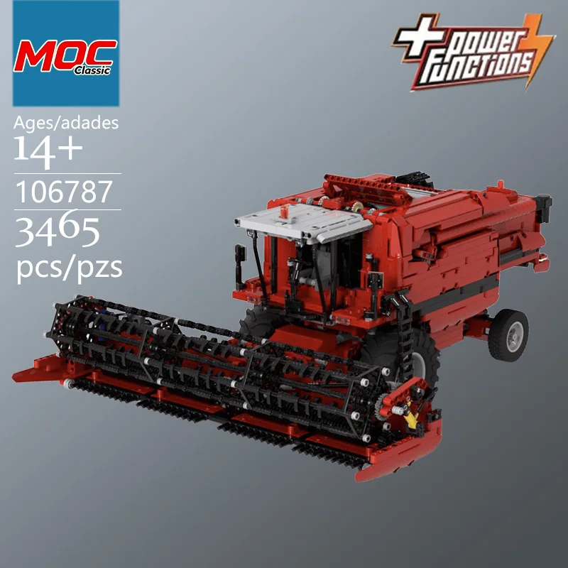 Specially Customized MOC Large Combine Harvester Technic Model - Trendy Educational Toys, Stress-Relieving Toy For Holiday gifts