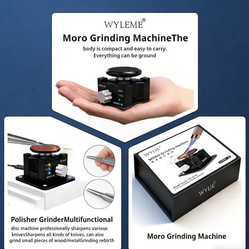 

Professional WYLIE MORO-35 Magic Hand Polishing Disc Sharpener Electric Sharpener Tweezer Blade Carving Blade Maintenance