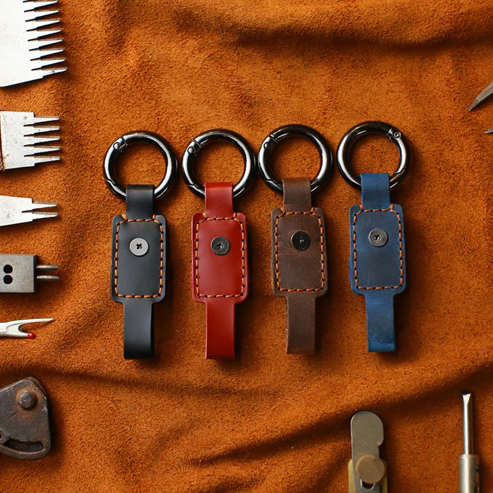 Luxury Smooth Car Keychain Keyring for Auto Vehicle Keys Abrasion Resistant Odor Free Stylish Creative Gift Idea