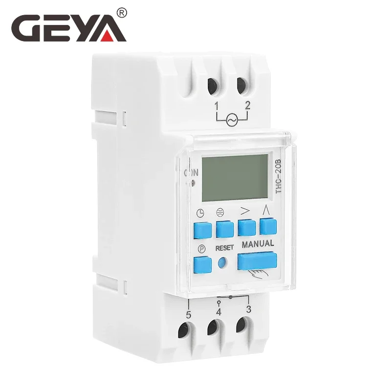 GEYA Astronomical Timer Switch LCD Display 16A 20A 30A Timing Control Latitude Switch 220V Astronomic Switch