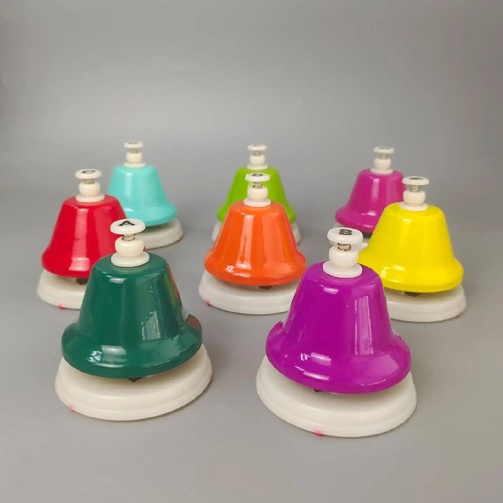 Kids Play Desk Bells Hand Bells Set Educational Music Toys 8 Notes Desk Bells Kindergarten Early Childhood Teaching Aid