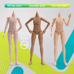 PICCODO P20 Removable Doll  Slim Body Accessories White Sunburn Skin movable spherical joints For Obitsu22 24,GSC, BJD Doll Head