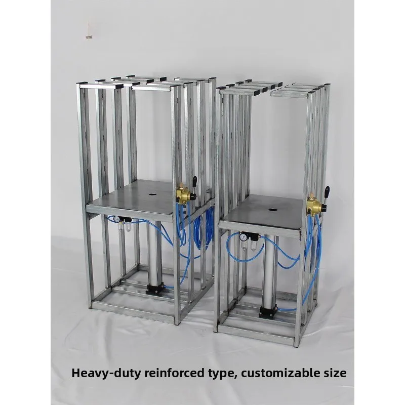Pneumatic upper pressure type clothing baler, binding machine, down jacket packaging machine, simple clothing compressor