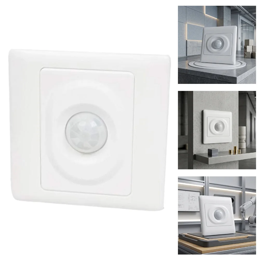 Motion Activated Light Switch 1000W, PIR & Microwave Dual Detection 8m, AC110-240V Low Standby Power For Home/Office
