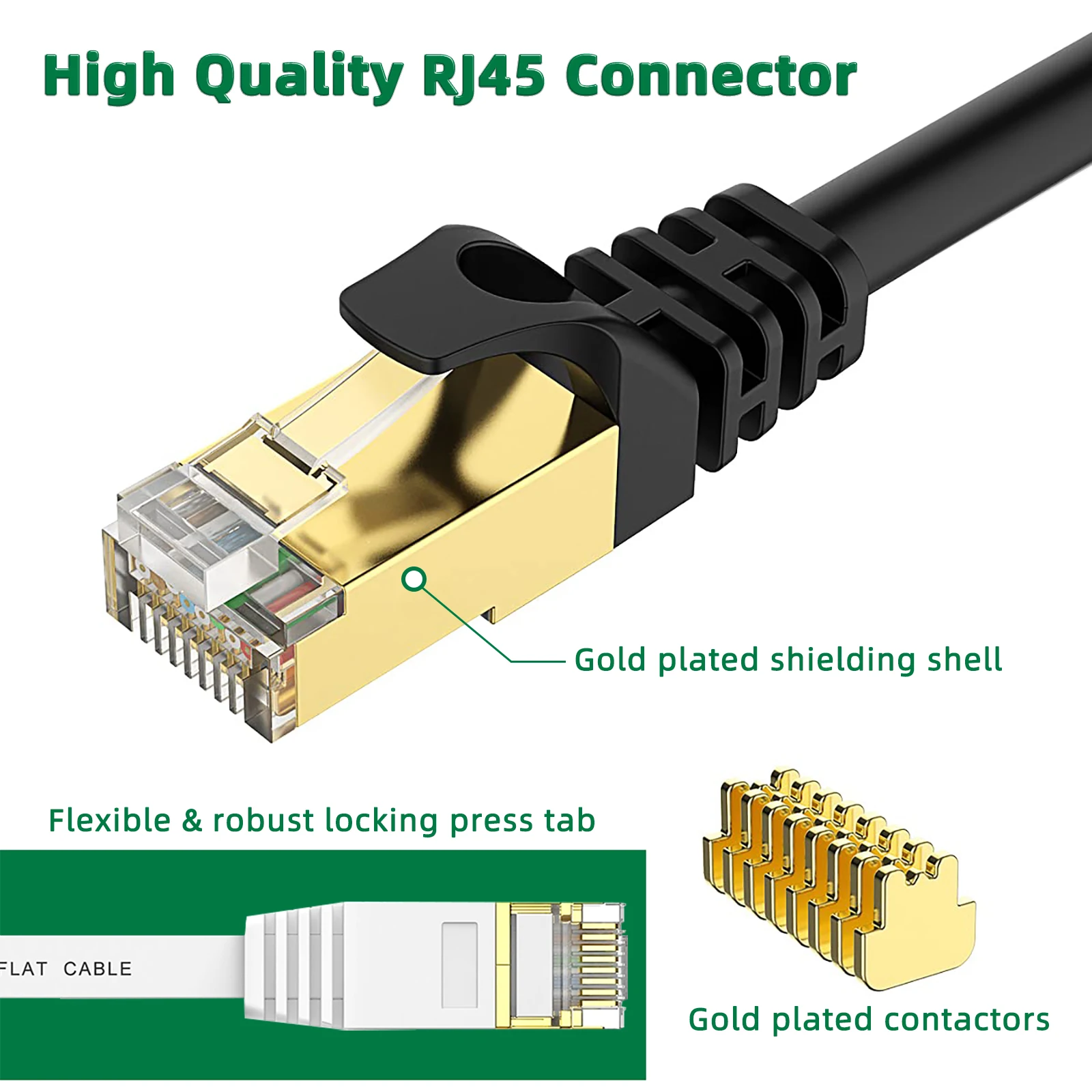 CAT7 Ethernet kablosu 10Gbps SFTP Lan kablosu RJ45 Internet ağ kablosu 10m 20m 30m Router Modem PC için PS4 kedi 7 yama kablosu