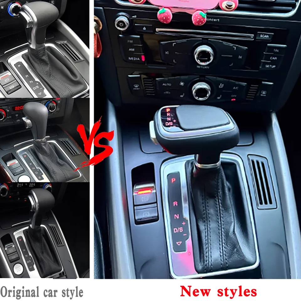 Sleek Black Single-Slot Gear Shift Knob – Direct Fit For Audi A6, A5, A4, A7, Q7, S5, S6, S7