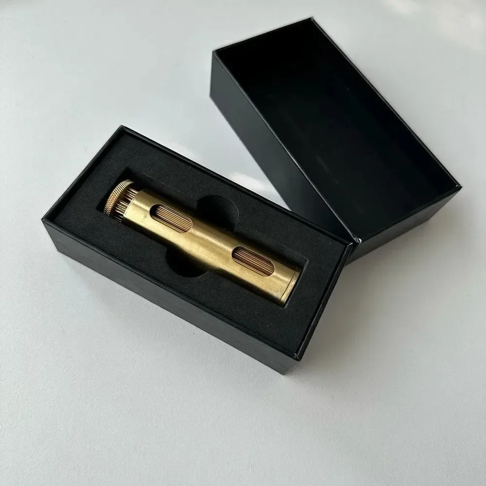 70mm Antique  Mechanical  Style Solid Brass Cigarette Rolling Machine Smoke Manual Tobacco Roller Handmade Can Rollie Paper