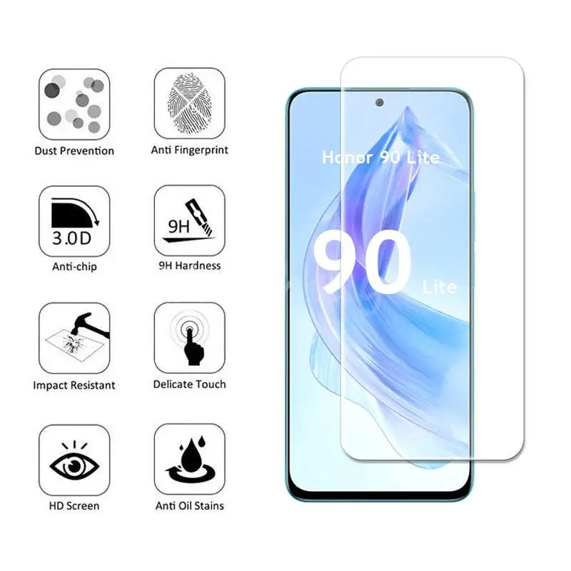 For Honor 90 Lite Glass Honor 90 Lite Tempered Glass Screen Flim 9D Camera Protector Flim Honor 90 Lite Glass