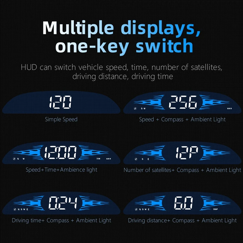 G2 Car HUD High-Definition Head-Up Display Speed Guide Head-Up Device Universal Replacement Accessories