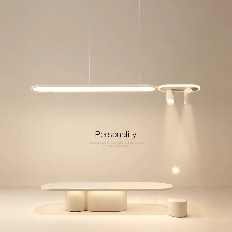 

Creative LED Long Pendant Light 2025 New Restaurant Light Minimalist Bar Counter Table Living Room Island Art Lighting Fixture