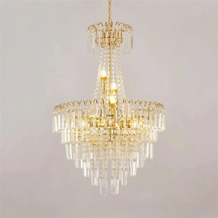 Wedding props, wrought iron, electroplating, crystal European chandelier