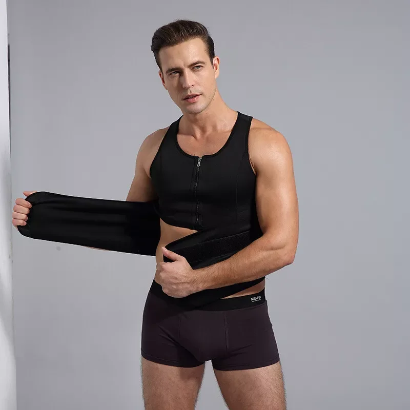 Men & Women Sauna Thermo Sweat Waist Trainer Vest Suit Body Shaper Belt Corset