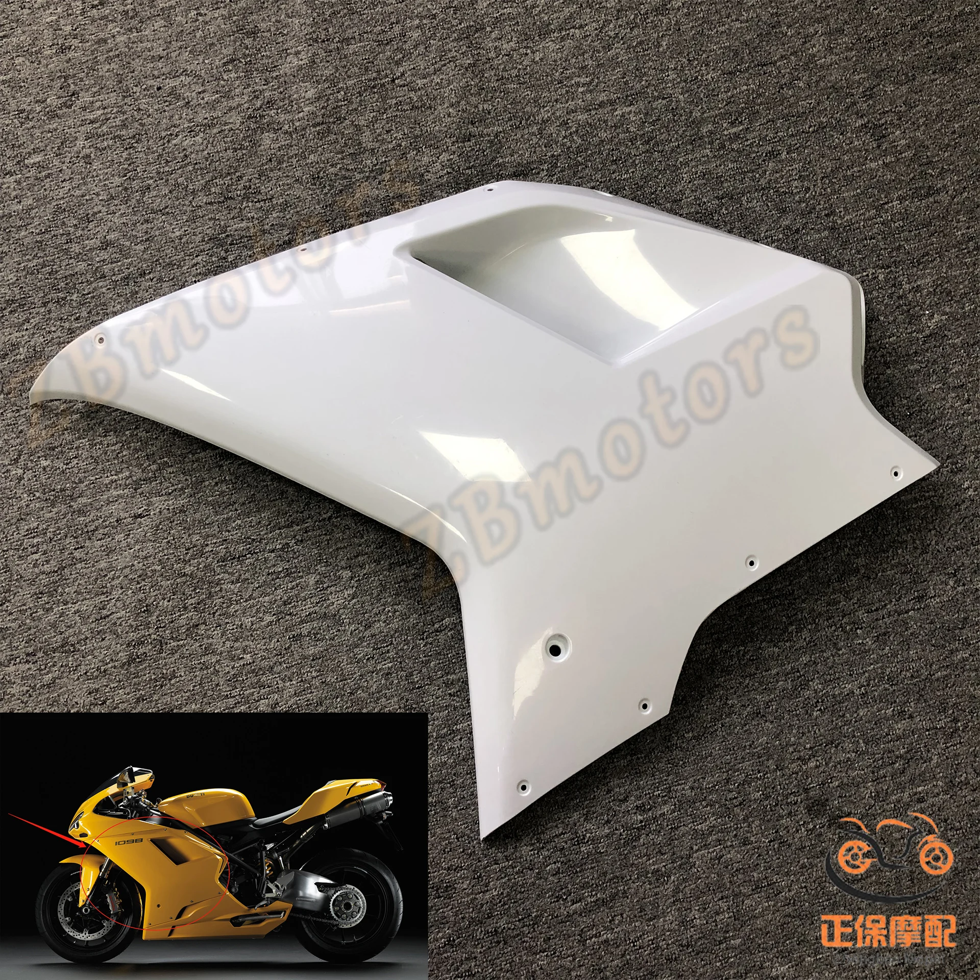 

Unpainted Fairing upon Side Cover Panlel Fit For DUCATI EVO 848 1098 1198 2007 2008 2009 2010 2011