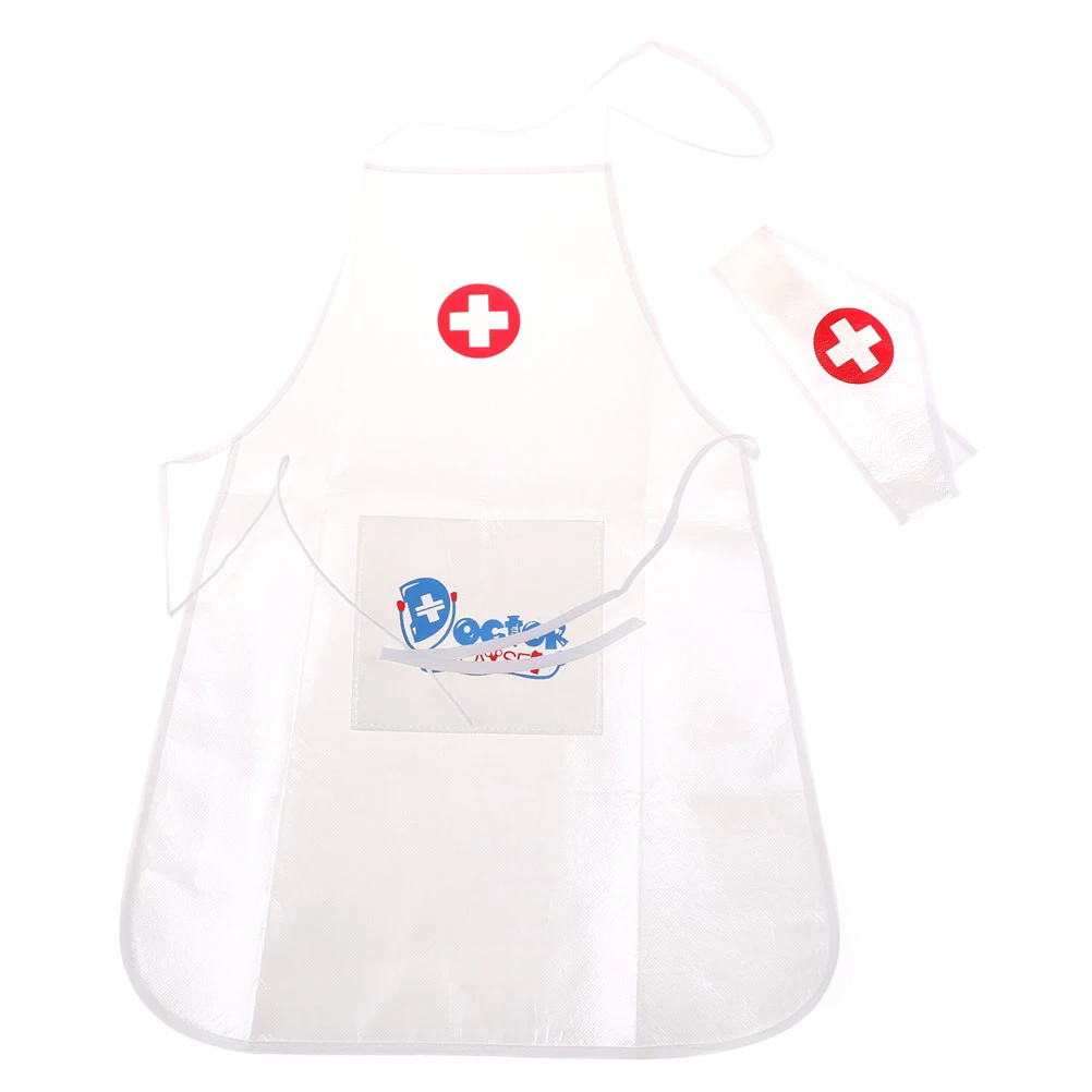 Crianças brincam role play médico roupas brinquedos bebê fingir enfermeira médico brinquedo