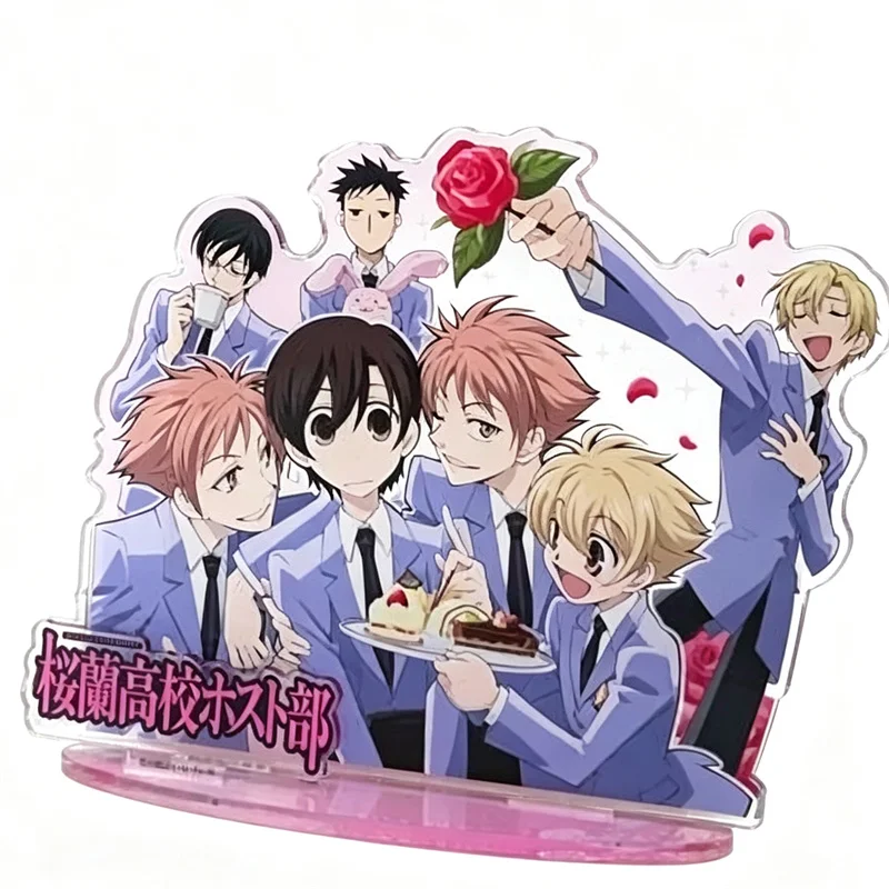 Anime Ouran High School Host Club Fujioka Haruhi Tamaki Suou Cosplay Acrylic Stand Desktop Figure Ornaments Accessories Props