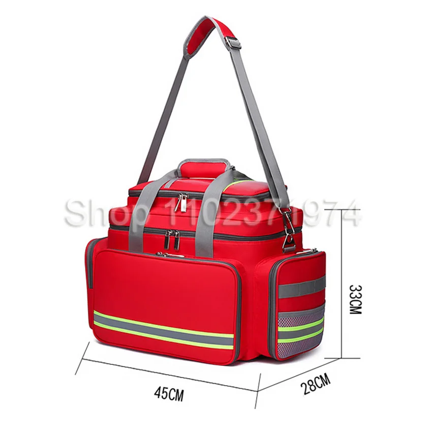 Medical Supplies Storage Bag Outdoor Emergency Rescue Large Capacity Backpack Empty Waterproof Reflective Oxford Travel Bag