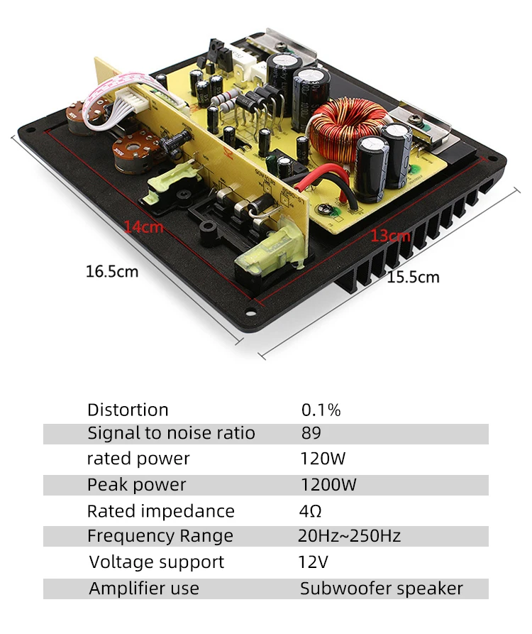 جودة عالية وأفضل سعر لوحة مضخم الصوت للسيارة 12 فولت 120 وات #1