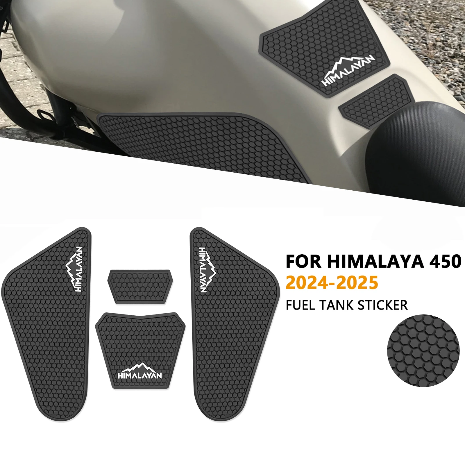 For HIMALAYAN450 Himalaya 450 2024 2025 Motorcycle fuel tank protection sticker decal fuel tank knee pad fuel tank pad