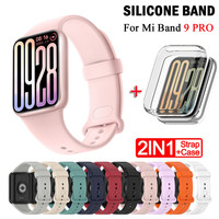 Strap+case for Xiaomi Mi Band 9 Pro Strap Smart Band Protective Case Silicone Wristband Bracelet for Mi band 9Pro