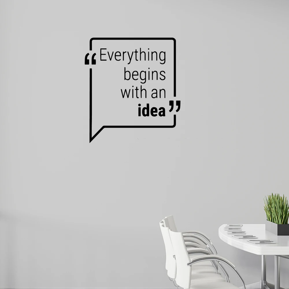 

1 pc a slogan that promotes personal ideas Wall Sticker For the office Art Decor Wallpaper Waterproof Wall Stickers Home Decor