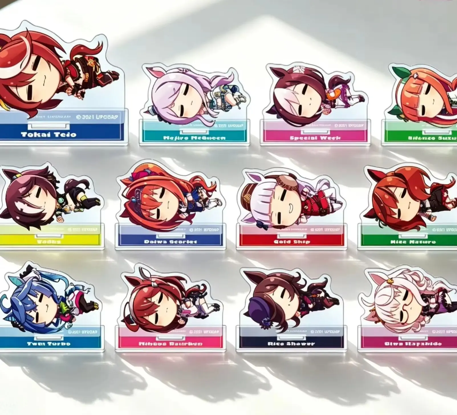 Anime Umamusume: Pretty Derby Round and Cuddly Sleeping Posture in a Cute cartoon Style Acrylic Stand Model Plate Keychains