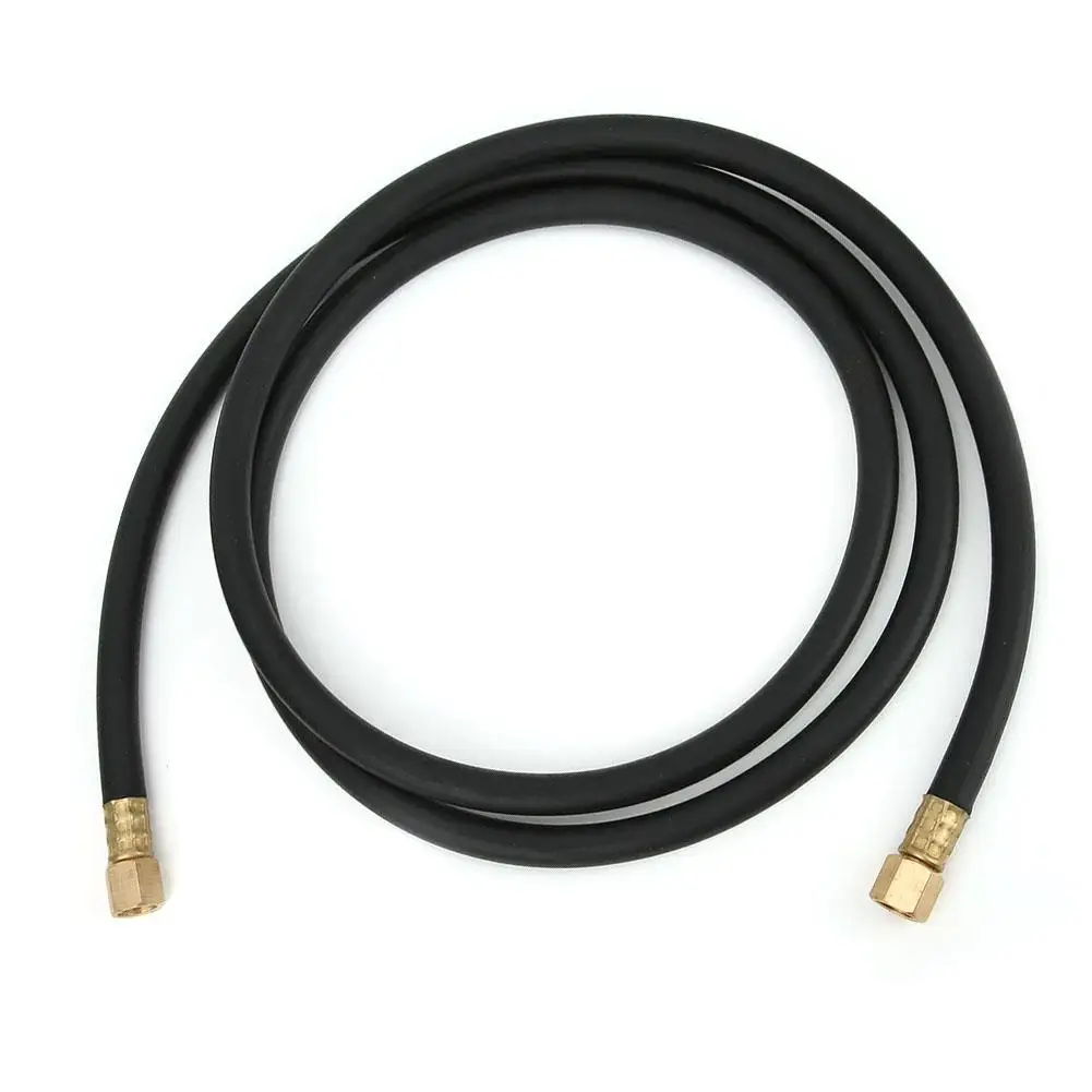 

2m Flexible Rubber Gas Hose with Brass Connector 1/4in Thread - Argon CO2 Carbon Dioxide Nitrogen Compressed Hose