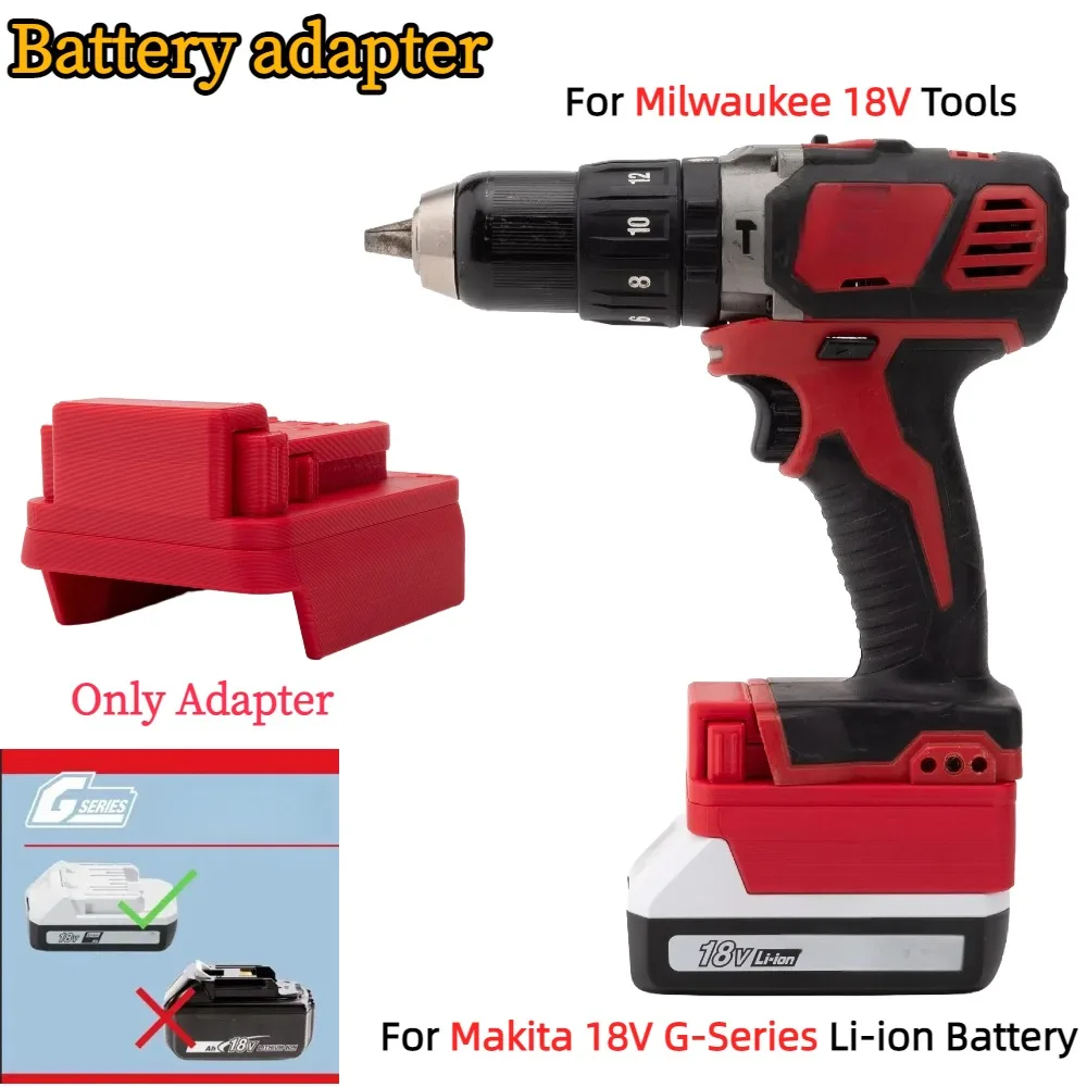 

Battery Adapter/Converter for Makita 18V G-Series Li-ion Battery To Milwaukee 18V Power Tools Accessory(Only Adapter)