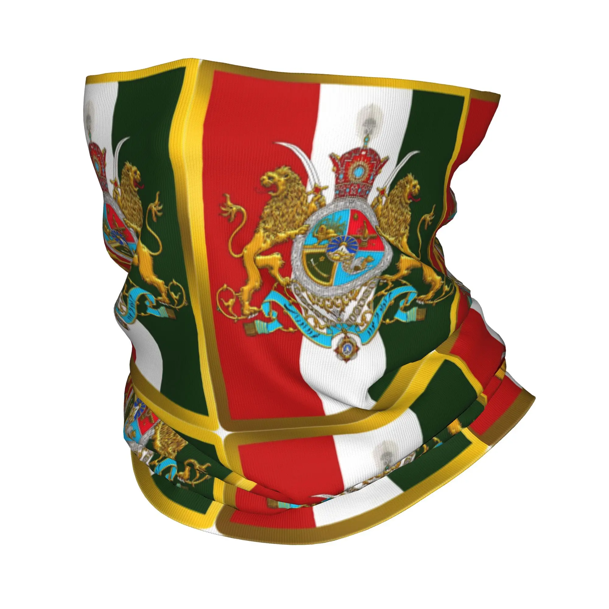 Outdoor Sports Balaclava Iranian Imperial Coat of Arms of Iran Pahlavi Dynasty Cycling Mask Soft Bike  Face Cover Mask Scarves