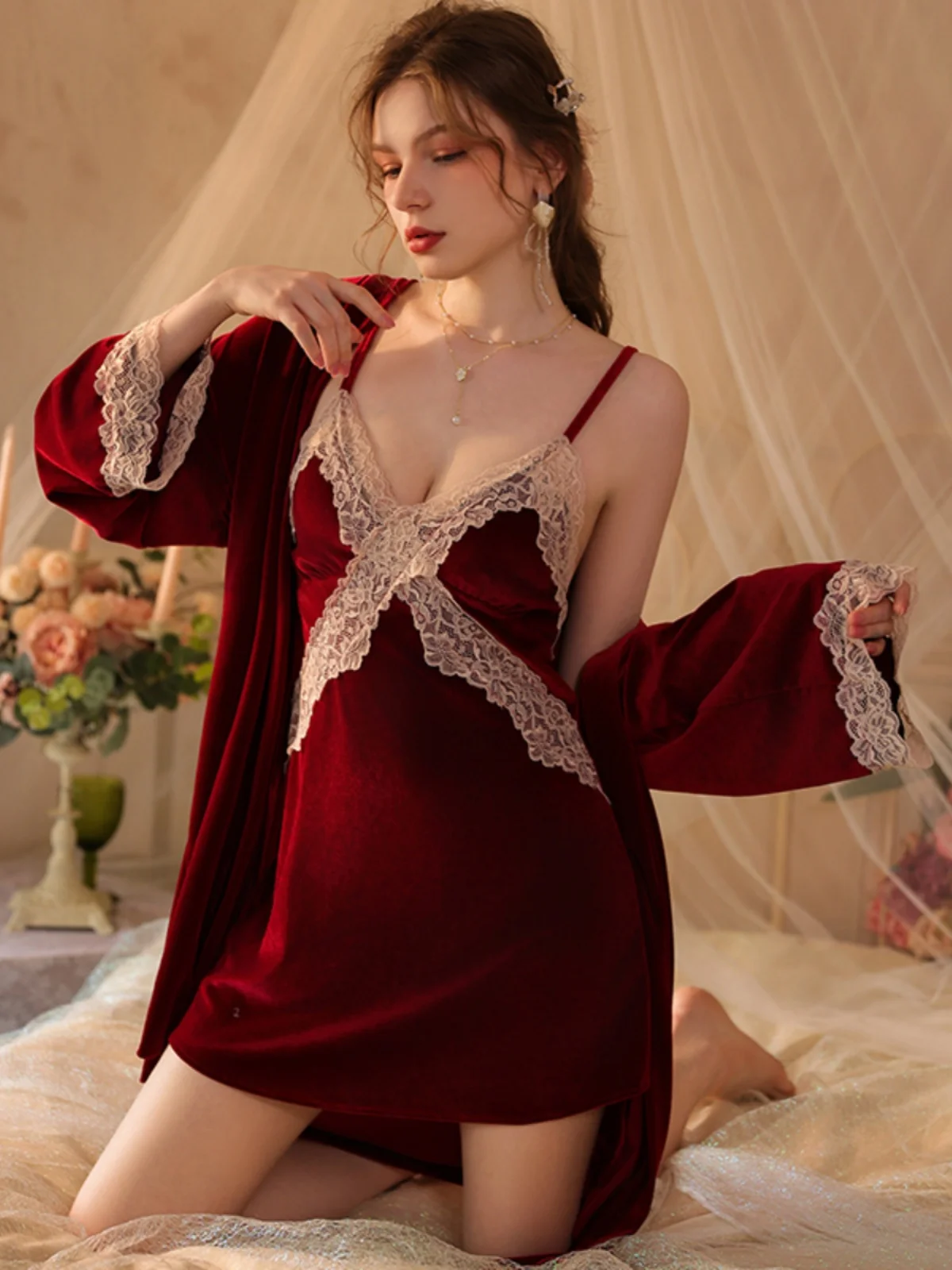 victoria-vestaglia-sexy-in-velluto-abbigliamento-da-casa-stile-puro-e-seducente-pigiama-con-spalline-abito-corto-a-maniche-lunghe-per-giovani-donne-ideale-per-l'autunno-e-l'inverno