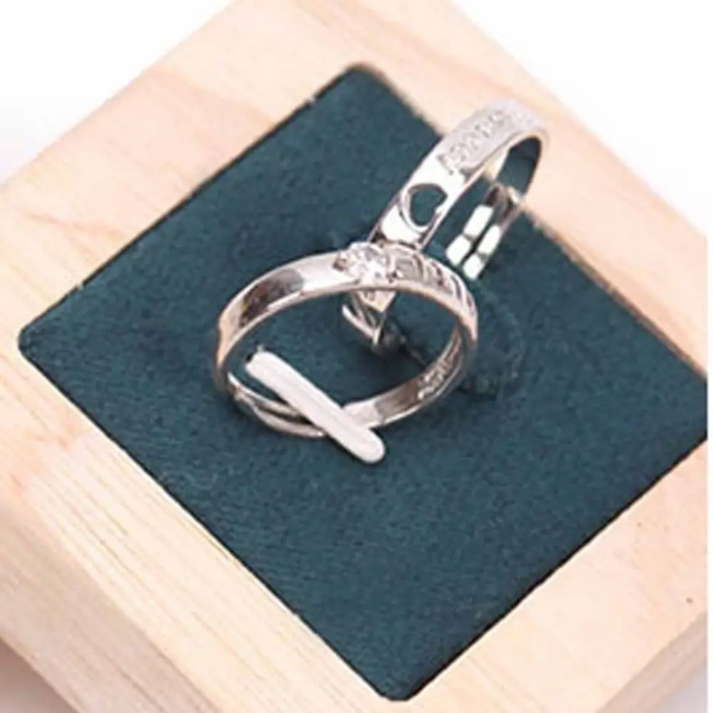 Ring Holder Case Wooden Jewelry Show Props Ring Display Rack Jewelry Display Earrings Rings Organizer Solid Color