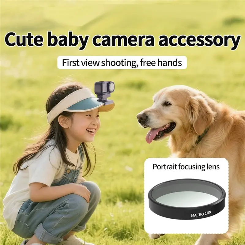 AS95-Für DJI OSMO Nano Action Kamera Kompatibel 10X Objektiv Filter + Mini Selfie Stick Für DJI OSMO Nano MACRO Porträt fokus Objektiv