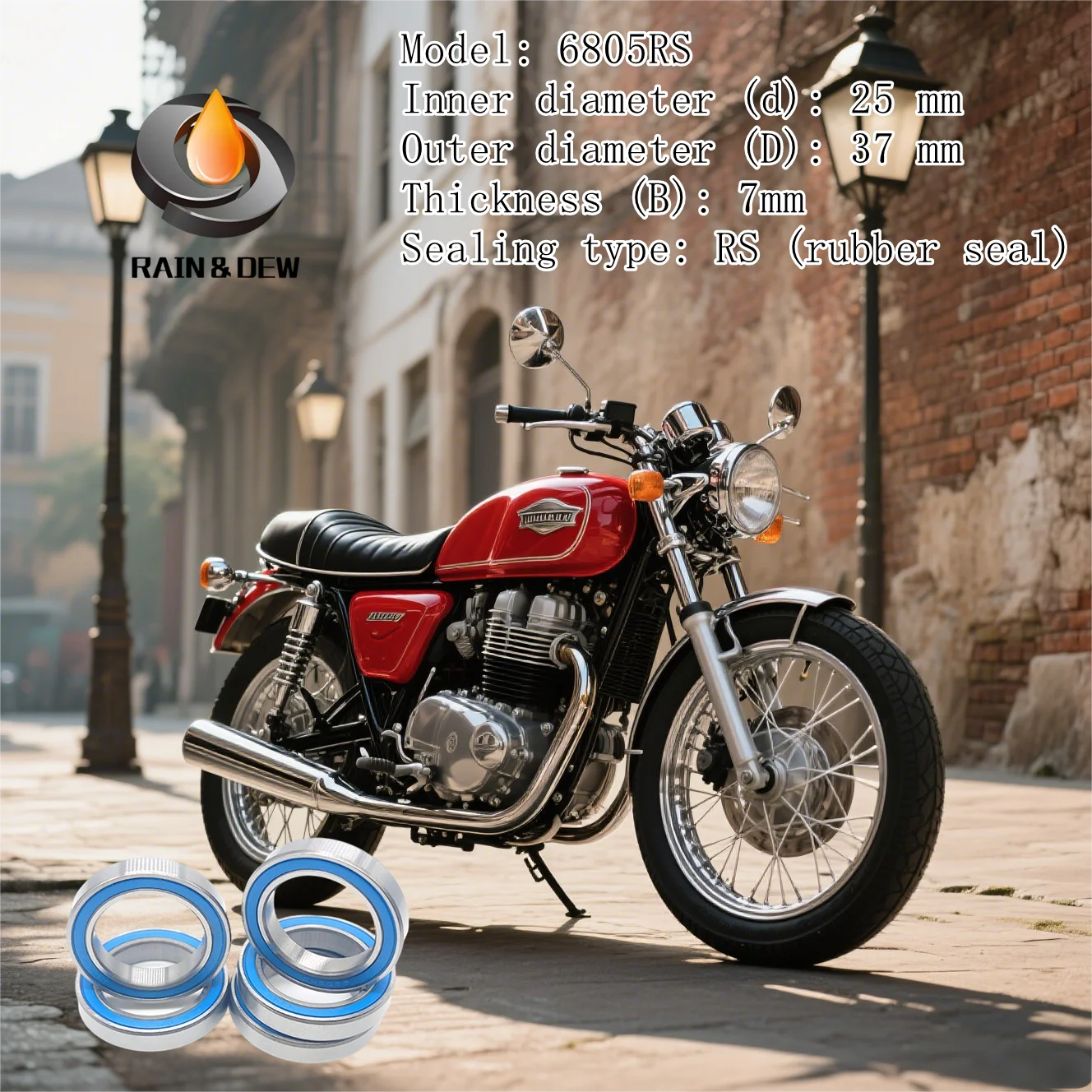 

1 шт. 6805RS синий подшипник 25X37X6 мм ABEC-7 6805RS велосипедный кронштейн нижние шарикоподшипники