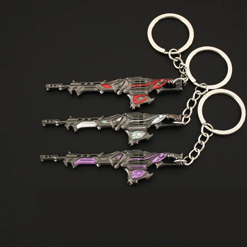 

Valorant Weapon Phantom SPECTRUM Keychain 9cm Mini Metal Alloy Peripheral Machine-Gun Game Periphery Precision Work Gifts Toys