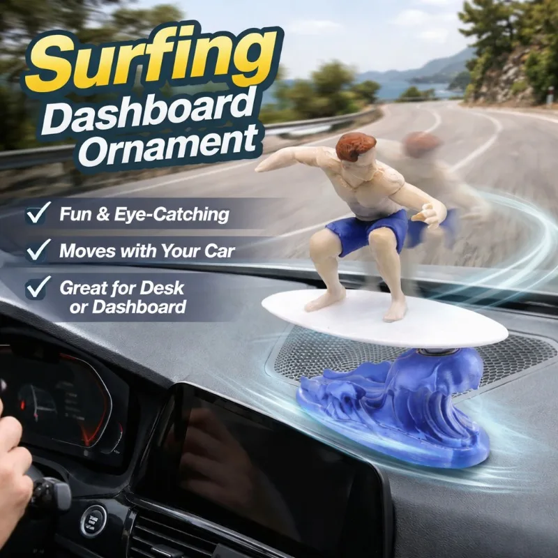 

Inertia Surfing Muscular Male Figurine Car Center Console Ornament Interior Decoration Home Office Desktop Art Statue Fashion