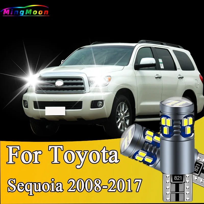 2Pcs T10 Car LED Bulbs  For Toyota Sequoia 2008 2009 2010 2011 2012-2017 Lights License Plate Interior Parking Lamp