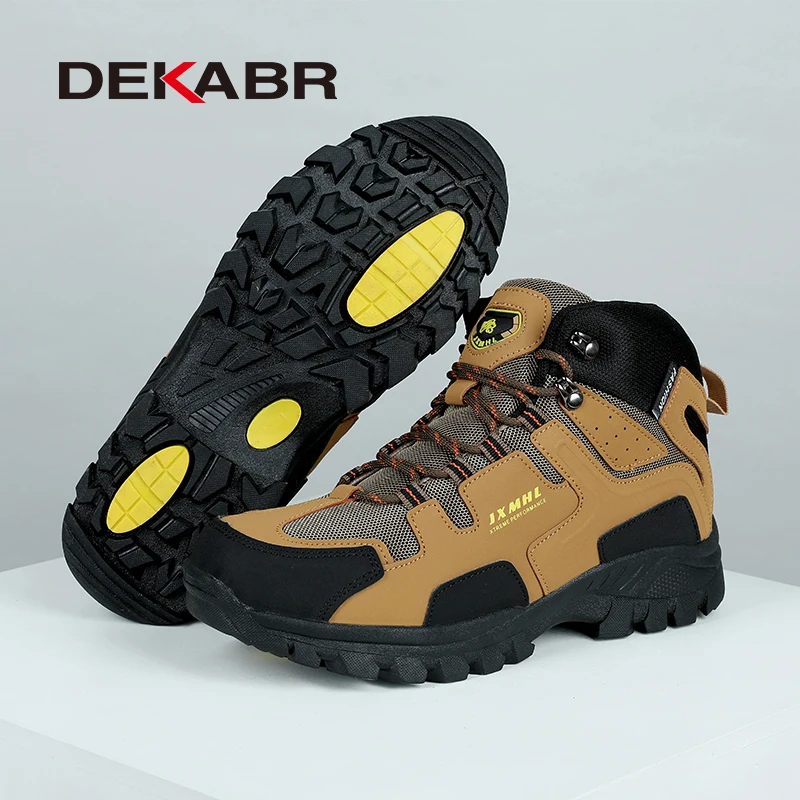 DEKABR Fashion Retro Men Boots Boots Outdoor Hiking Boots Spring Men\'s Work Shoes Special Force Desert Ankle Boots