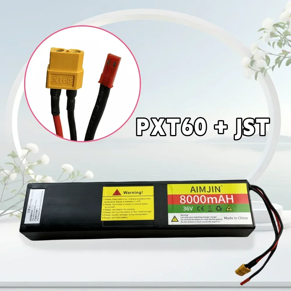 

10S3P 36V 8000mAh Li-ion Rechargeable Battery Pack XT60+JST Plug whit 42V 2A Charger Suitable For Electric Scooter