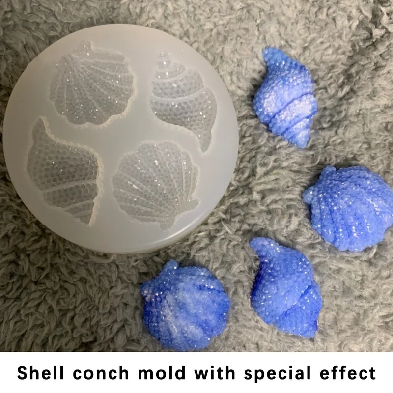 Shell Conch Resin Mold 3D Simulation Shell Starfish DIY Fondant Chocolate Cake Decoration Crafts Baking Tools