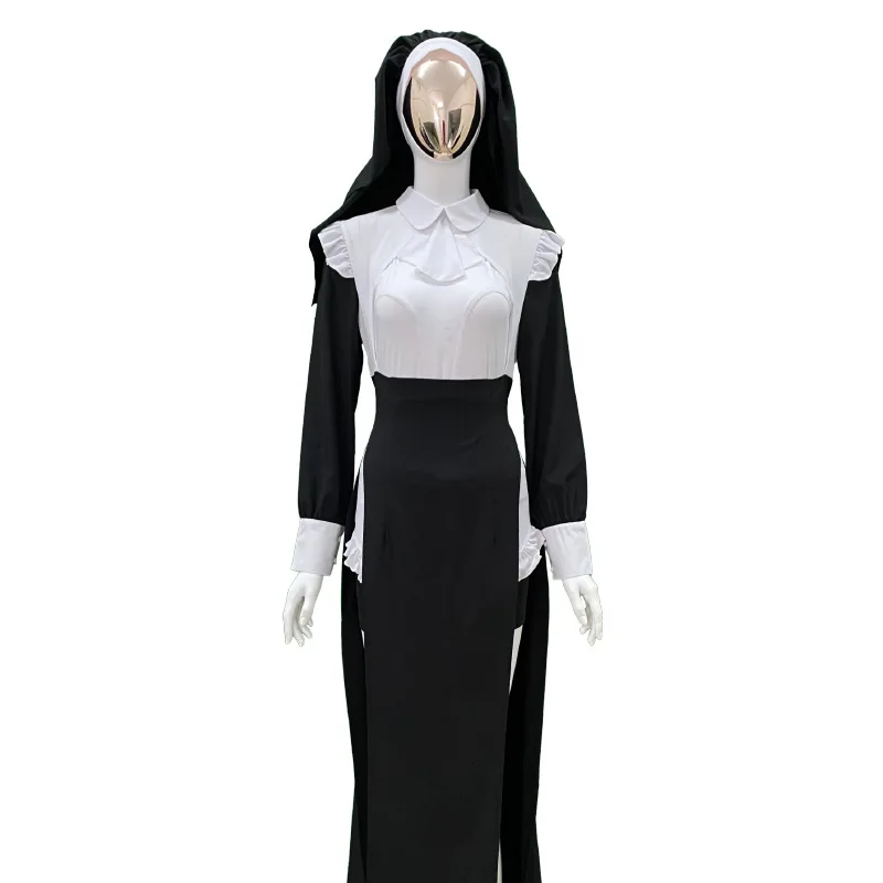 Nun Coswear Tight Fitting Halloween Sexy Transformation Decoration Women's Clothing Nuns Cross Dressing Cosplay Clothing