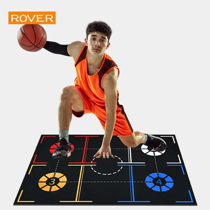 Estera de tren de baloncesto, Material antideslizante insonorizado, niños y adolescentes, Control de pelota interior, entrenamiento, broca de goteo,