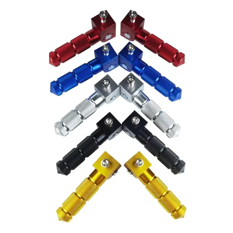 Universal Pedals Folded Footrest Footpeg Compatible For Motorcycles Bicycles Electric Vehicles Mopeds Karts Scooters