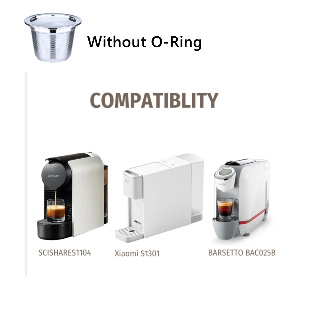 Reusable Coffee Capsule For XIAOMI /SCISHARE Machine Stainless Steel  Espresso New Metal Capsule Pod For Nespresso