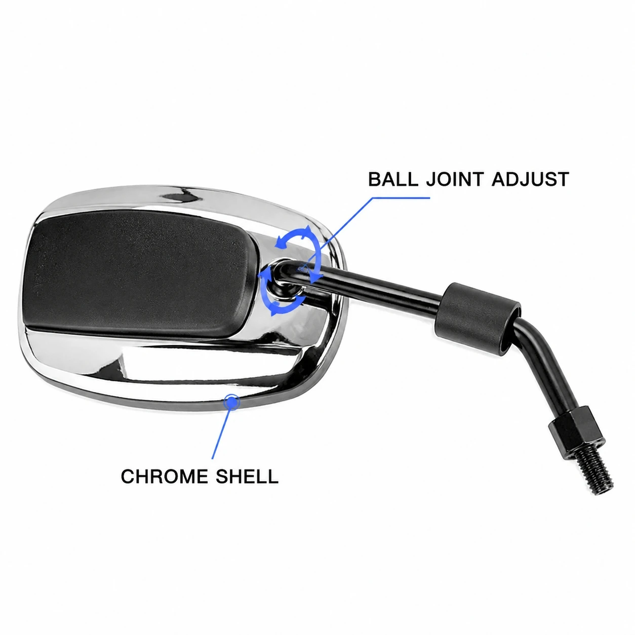 M8 Positive Thread Motorcycle Rearview Mirror Universal Scooter Side Mirror for Cuxi S5 New Turtle King Electric Bike Convex