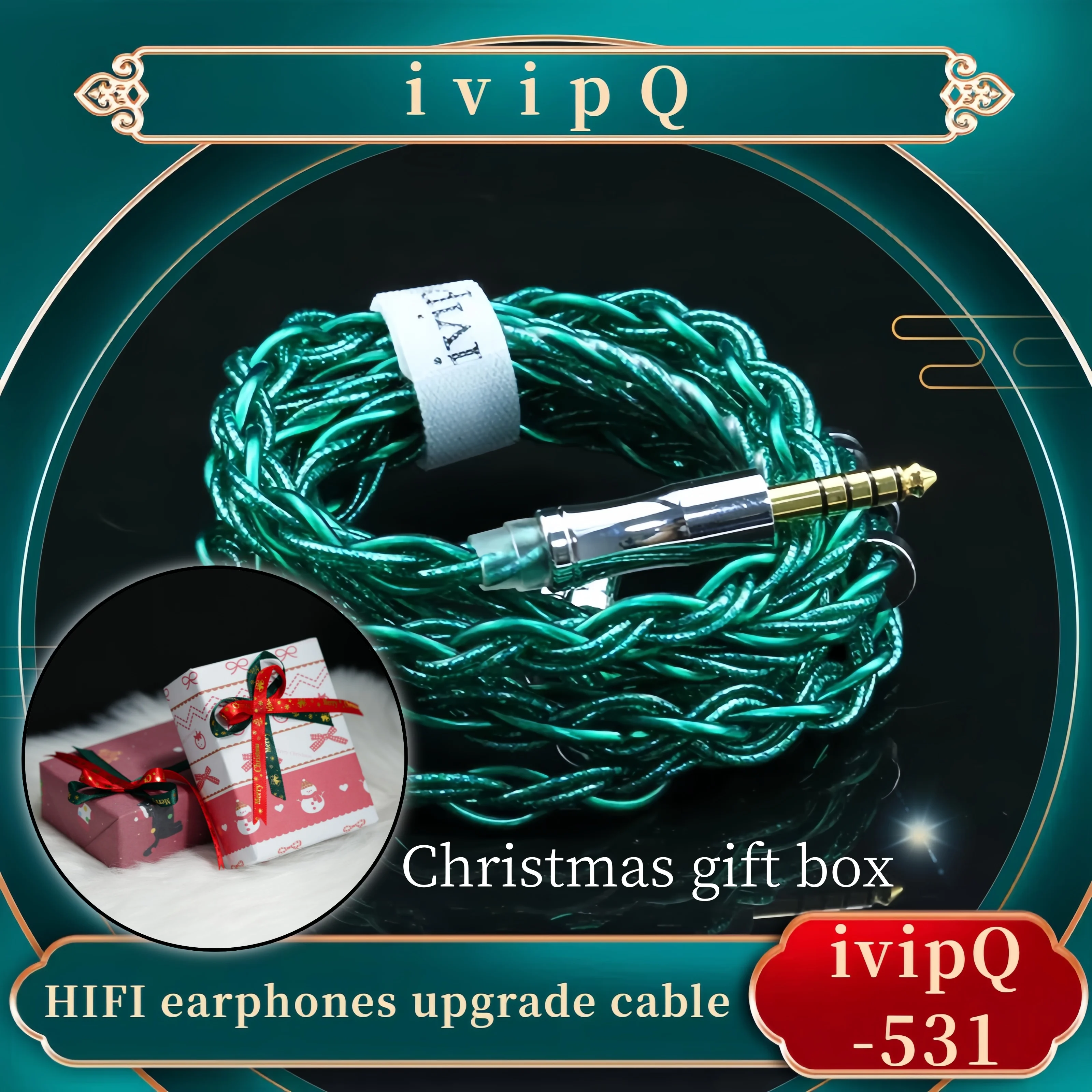 ivipQ-531 6-Core Multi Element Customizable Earphones Upgrade Cable With0.78 2PIN/MMCX Suitable For SeeAudio AKG Headphone Cable