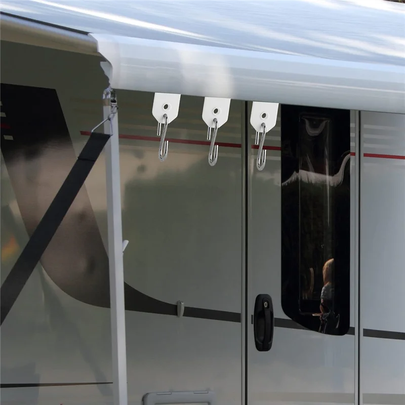 

L74A 24 шт. держатель для тента для автофургона, S-образные крючки для тента, пластиковые и металлические вешалки для вечеринок для автофургонов, крючки для навеса