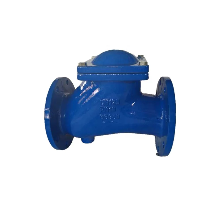 China Supplier Flange Ductile Iron Lined Rubber Ball Type Check Valve