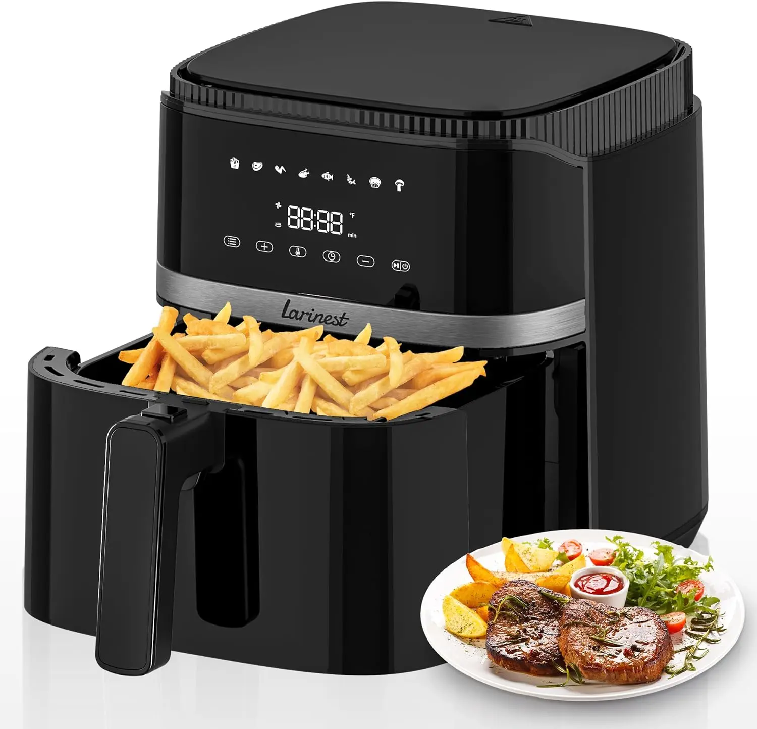 

Air Fryer 5.3Qt, 8 Cooking Presets Airfryer for Quick Easy Meals, Compact Air Fryer with Nonstick Basket Dishwasher-Safe, Fit fo