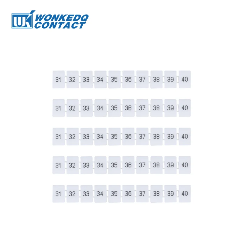 10Pcs ZB8 Label For PT6 ST6 UK5-HESI ERTK/URTK PT/ST 6 Number Blank ZB 8 DIN Rail Terminal Block Accessories Zack Marker Strips