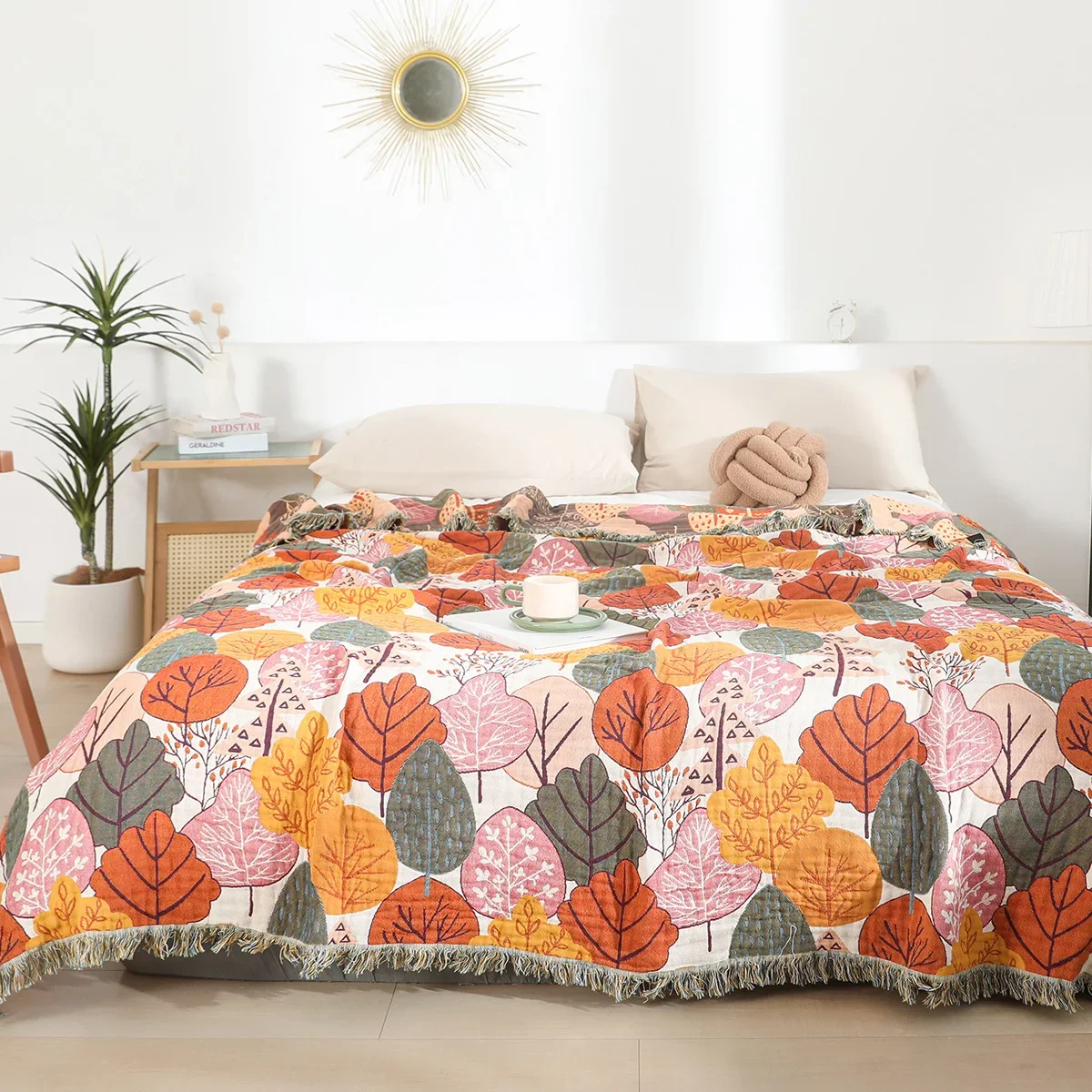 Bohemia Cotton Blanket Double Bedspread Aesthetic Sofa Cover Nap Soft Blanket Cool Quilt Home Decoration Bed Sheet 200x230CM
